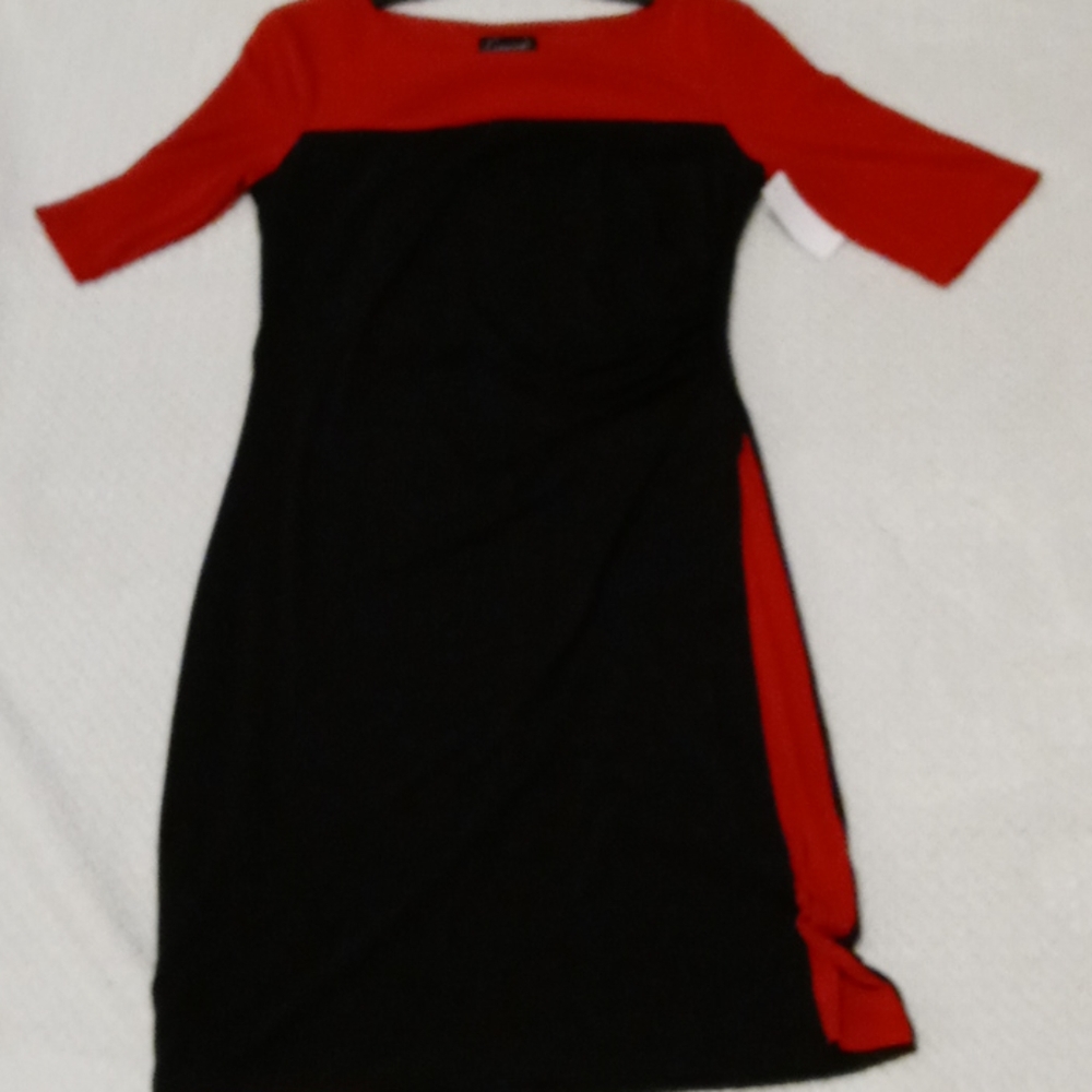 Red and black dress